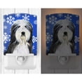 thumbnail image 2 of Bearded Collie Snowflakes Holiday Ceramic Night Light, 2 of 2