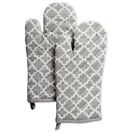 

Gray Lattice Oven Mitt - Set of 2
