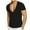 Black, variant on Dovford Mens Deep V Neck T Shirt Stretch Muscle Gym Workout Tee Shirt Short Sleeve Slim Fit Low Cut Tank Tops