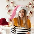thumbnail image 4 of Santa hats Icelandic Woolen Yarn Creative Hand Knitted Christmas Hat small santa hats, 4 of 4