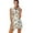 Bee and Daisy Floral White, variant on COEQINE Pineapple and Green Cow Spot Print Golf Dresses for Women with Built in Shorts and Pockets Sleeveless Zip Up Exercise Dresses with Collared Design Breathable 2 Pieces Golf Outfits, XS