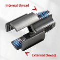 thumbnail image 2 of 4 in 1 Water Pipe Wrench,Integrated Internal & External Pipe Threading Tool for 1/2'' & 3/4'' Pipes,Electric Drill Compatible PVC Threader, 2 of 7