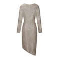 thumbnail image 4 of Vestidos Para Mujer Maxi Vestidos Casuales Otoño Cuello en V Bronceado Erógeno Manga Larga Vestido de Falda Media Vestido Ajustado Con Abertura Odeerbi  ODB139379, 4 of 7