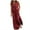 Red, variant on Meichang Maxi Dresses for Womens Sexy Zipper V Neck Side Slit Long Dresses Sleeveless Solid Color Dresses Loose Fit Pleated Dresses Casual Swing Dresses
