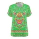 thumbnail image 4 of Camisetas Casuales de las Mujeres de Manga Corta de Cuello en V Oversized Camiseta Deportiva de Verano, Top Impreso Casual, 4 of 4