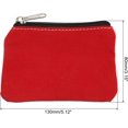thumbnail image 2 of HUGFEGWE 3" x 5" Coin Purse Pouch, Change Purses Small Organizer Bags with Zipper Canvas for Home, Red CJB91-15060, 2 of 5