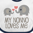 thumbnail image 4 of Inktastic My Nonno Loves Me Grandson Boys or Girls Baby Bib, 4 of 4