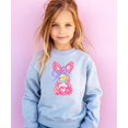 thumbnail image 3 of Painted Easter Bunny Sweatshirt for Girls Colorful Coquette Spring Pullover for Kids Gray Sweatshirt Youth XS, 3 of 4