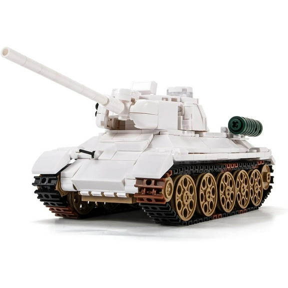NAYIHOOP T-34 White Tank Army Building Sets WW2 Military Historical for Adults Boy Compatible with Lego