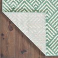 thumbnail image 5 of 2' X 8' Foam Blue And Ivory Geometric Power Loom Stain Resistant Runner Rug, 5 of 7