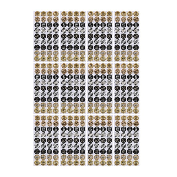 Cute 432Pcs Self-Adhesive Round Birthday Party Favor Stickers For Festival Atmosphere Gift Tag In Multi Color