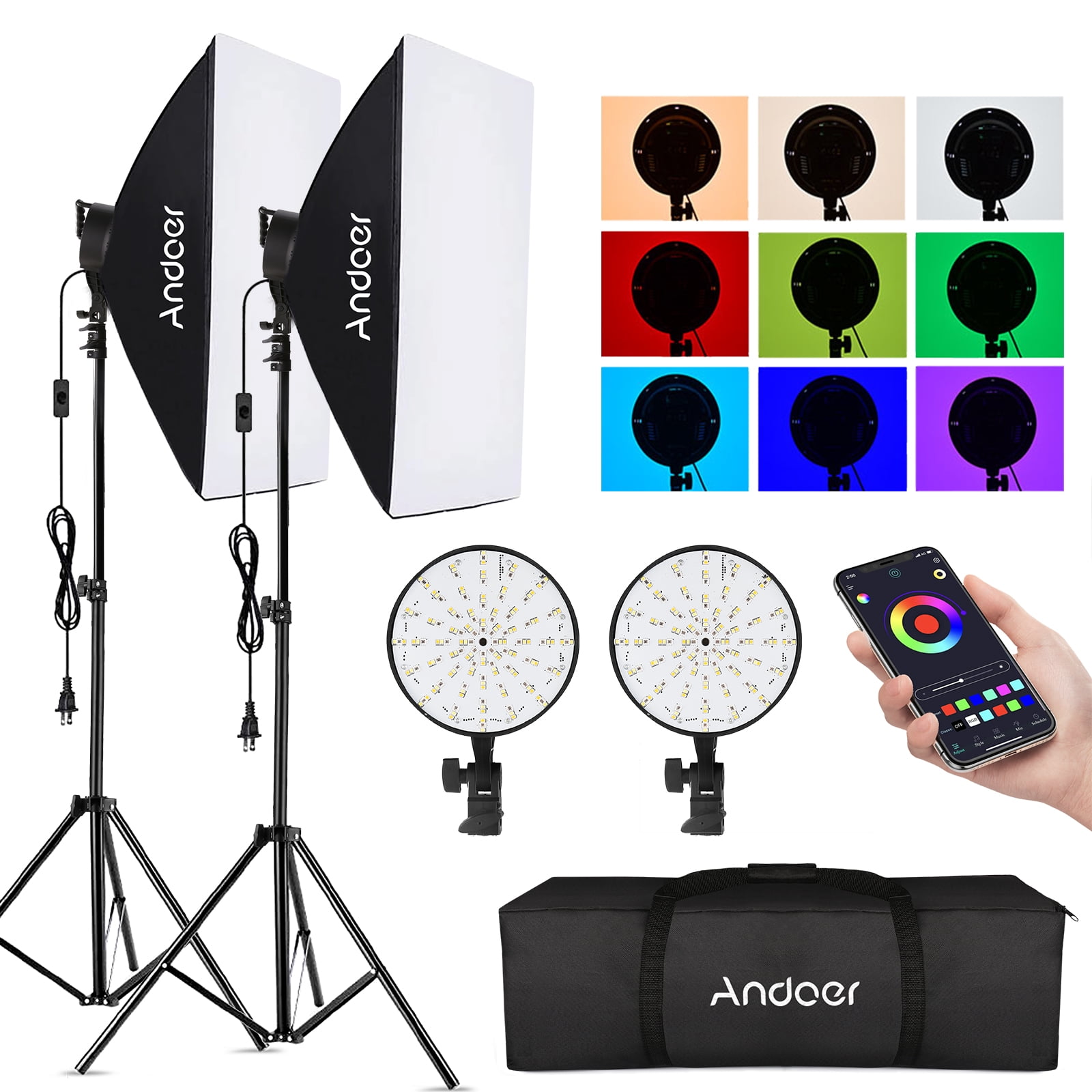 Circle Table Top Photo Studio Folding Shooting Light Tent Remote Work from Home 