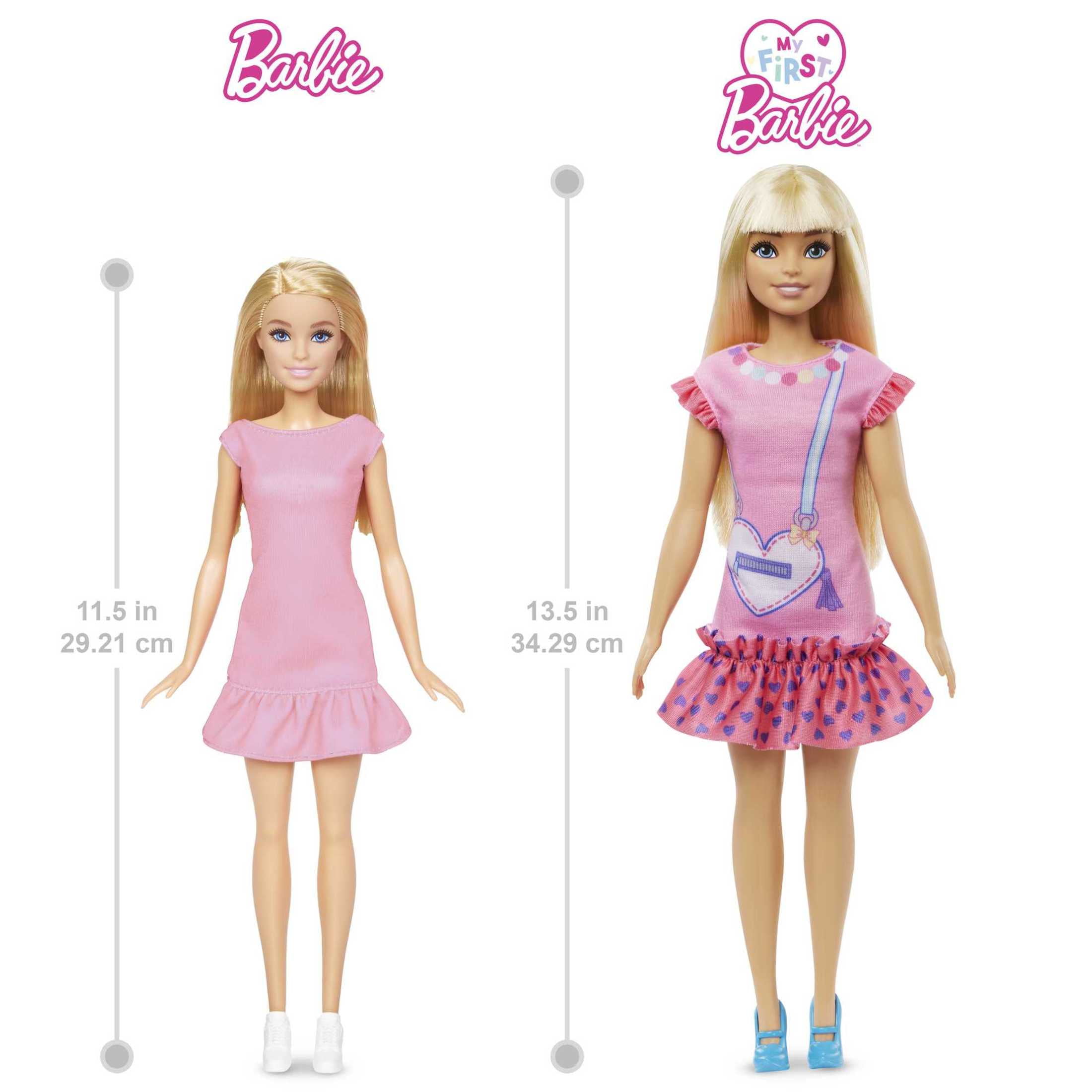My First Barbie Doll for Preschoolers, 'Malibu' Blonde Posable Doll with Kitten and Accessories