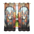 thumbnail image 2 of Cat Color Blocks Blackout Curtains Thermal Insulation 63 inch Grommet for Bedroom Living Room Bathroom Kitchen Windows 2 Pack, 2 of 6