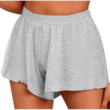 jobturf Athletic Shorts for Women Elastic High Waist Running Workout Gym Short Tummy Control Quick Dry Pleated Flowy Yoga Shorts PrimeDay Big Sale