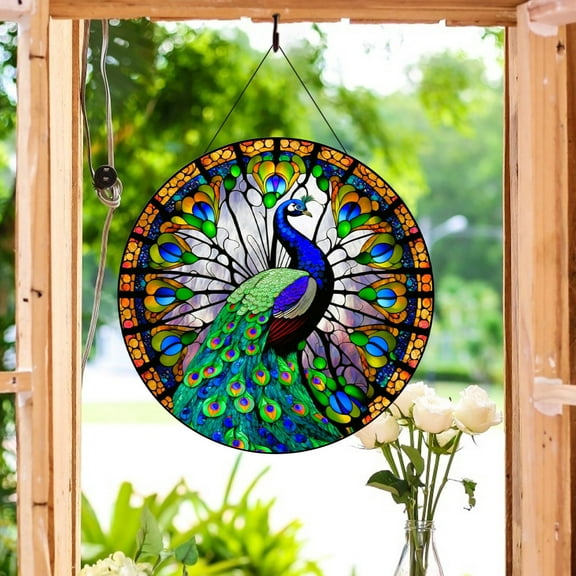 Christmas Savings Clearance! FELTREE Hanging Wreath, Colorful Circular Wall Decoration, Window Decoration, Festival Decorations, 16 * 16* 0.4cm