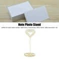 thumbnail image 4 of Soportes para números de mesa, Base estable de estilo corazón en capas, tarjetero de Metal galvanizado para fiesta de boda y oficina, 10 Uds., 4 of 8