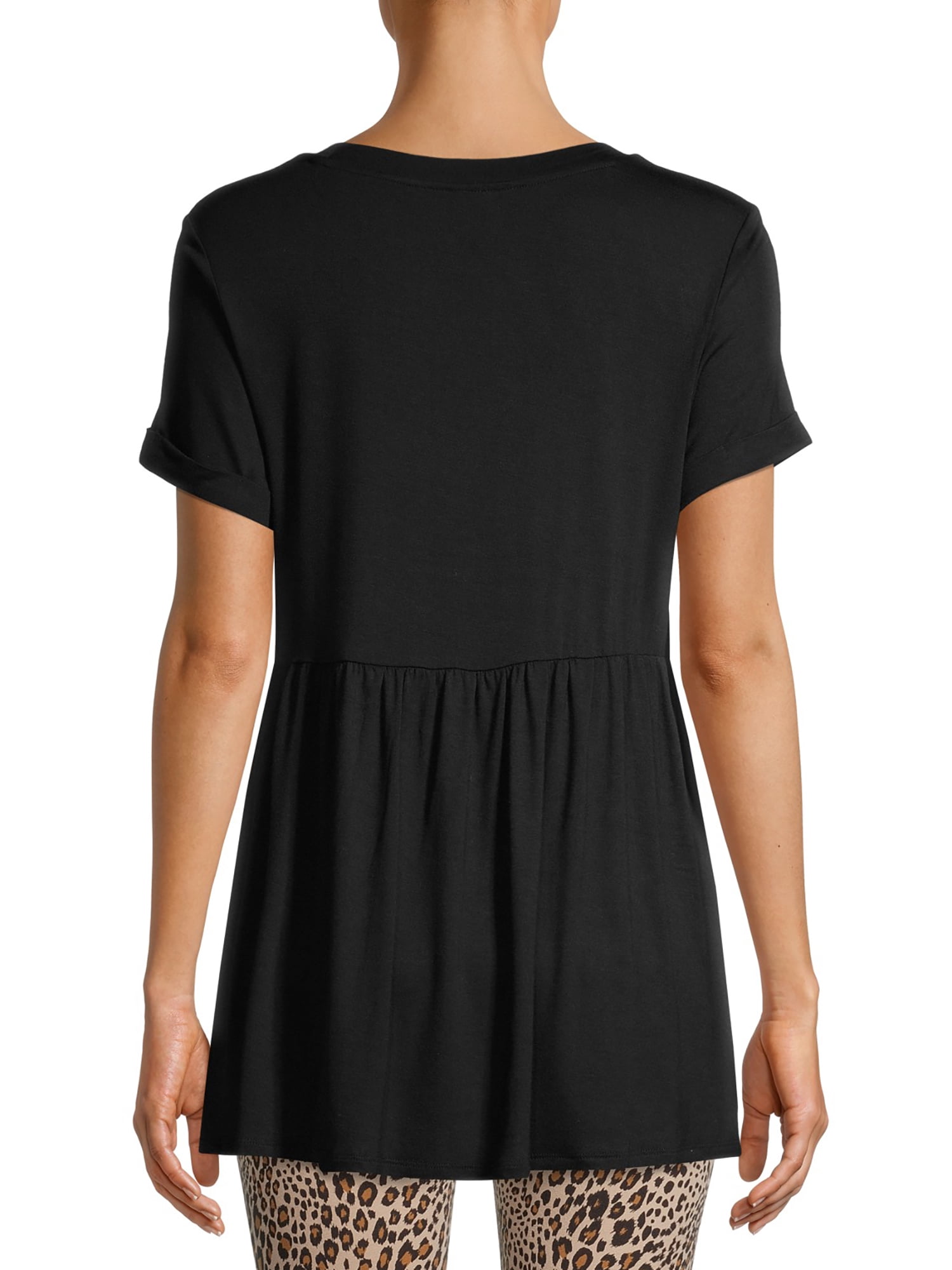 Time and Tru Maternity Babydoll Short Sleeve T-Shirt