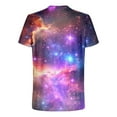 thumbnail image 4 of Idoravan Mens Shirts Casual Stylish Mens Shirts under $5.00 Men's Casual Sky Printed Round Neck Short Sleeved T-shirt Top, 4 of 5