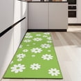 thumbnail image 4 of Green Daisy Flower White Blooms Pattern Kitchen Rug Mat,Kitchen Runner Rugs Non Skid Washable,Decorative Kitchen Floor Mats for Kitchen,Sink,Laundry,17"X47", 4 of 5