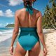 thumbnail image 5 of MKLEKYY Trajes De Baño Mujer Women High Waisted Bikini Sexy Push Up Swimsuits Vintage Swimsuit Retro Ruched High Waist Bikini, 5 of 6