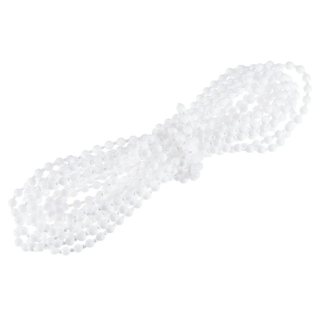 Unique Bargains Chaîne Perlée de 3,83 Verges pour Stores à Rouleau, Cordon pour Pièces de Réparation de Fenêtre, Blanc