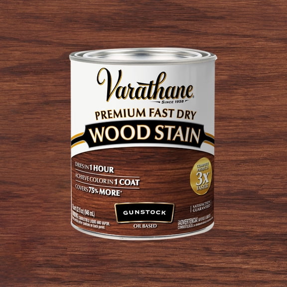 Gunstock, Varathane Premium Fast Dry Wood Stain-262007, 32 fl oz