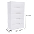 thumbnail image 2 of 5 Drawers Dresser Chest Drawers Plastic Clothes Storage Bedroom Furniture White, 2 of 12