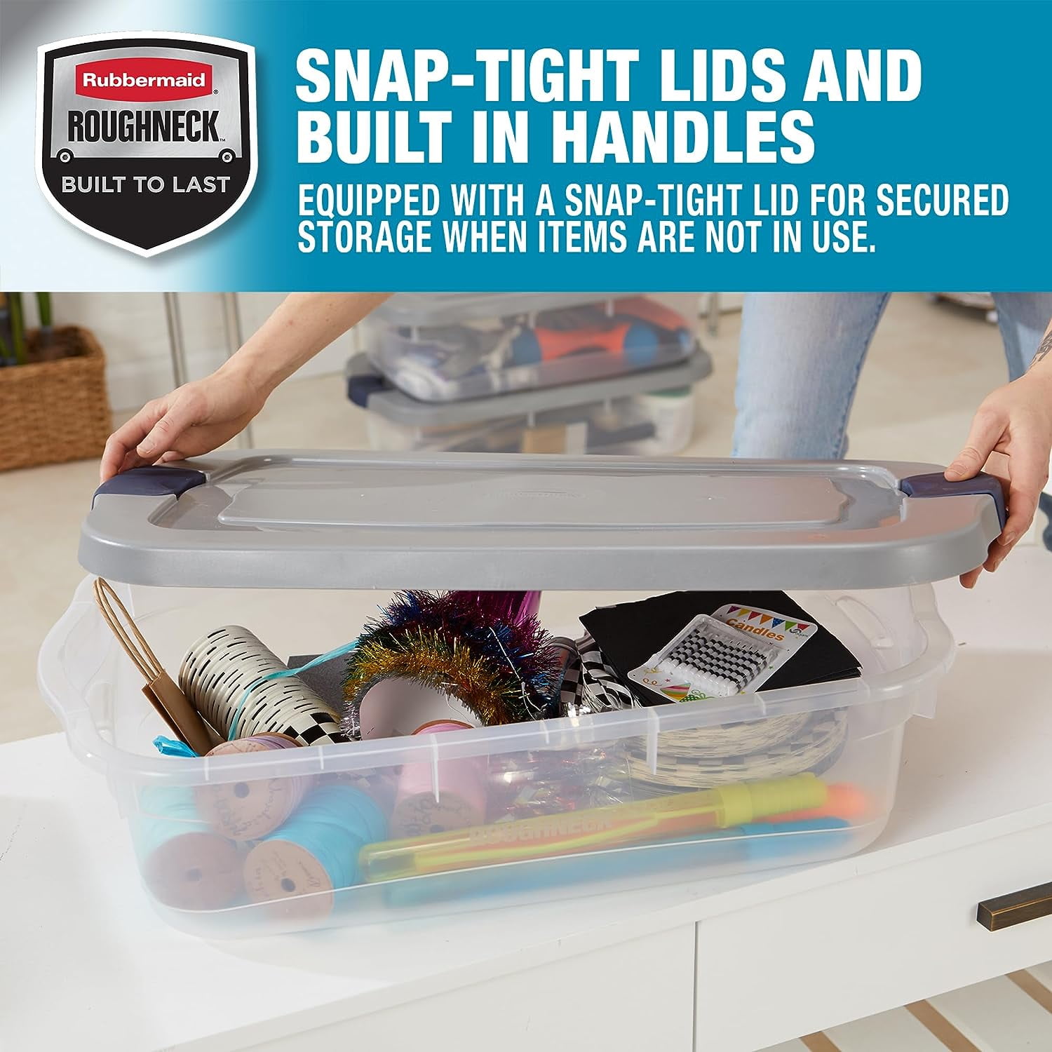 Rubbermaid Roughneck Clear Storage Container 5-Pack $34.95 from $62