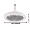 thumbnail image 2 of 26-27 Circulator Mini Fan with Led Light,Led Ceiling Fan with Bulb,3 Levels of Air Flow, Remote Control, 2 of 5