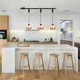 thumbnail image 3 of Kiven H-Type Track Lighting Fixture,Adjustable Length,Tiffany Acrylic Halo Track Pendant Light, 1 Light(Red), 3 of 7