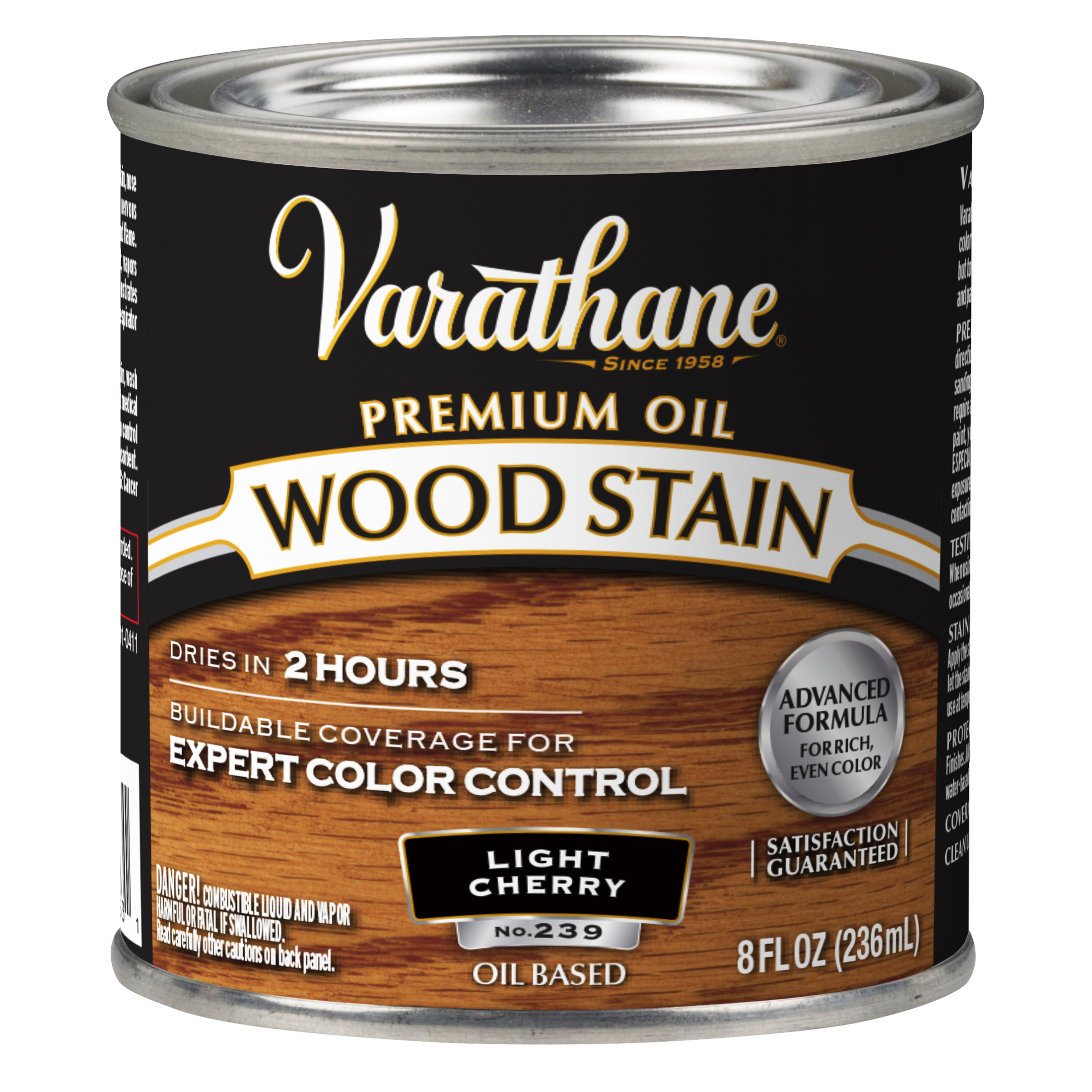 4 Pack, Light Cherry, Varathane Premium Oil-Based Interior Wood Stain-211797, Half Pint