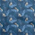 thumbnail image 1 of oneOone Viscose Jersey Medium Blue Fabric Tropical Sewing Craft Projects Fabric Prints By Yard 60 Inch Wide, 1 of 5