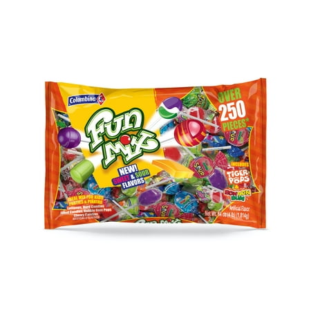 Colombina Fun Mix Sweet & Sour Flavors Assorted Candy 64 oz 250 Ct