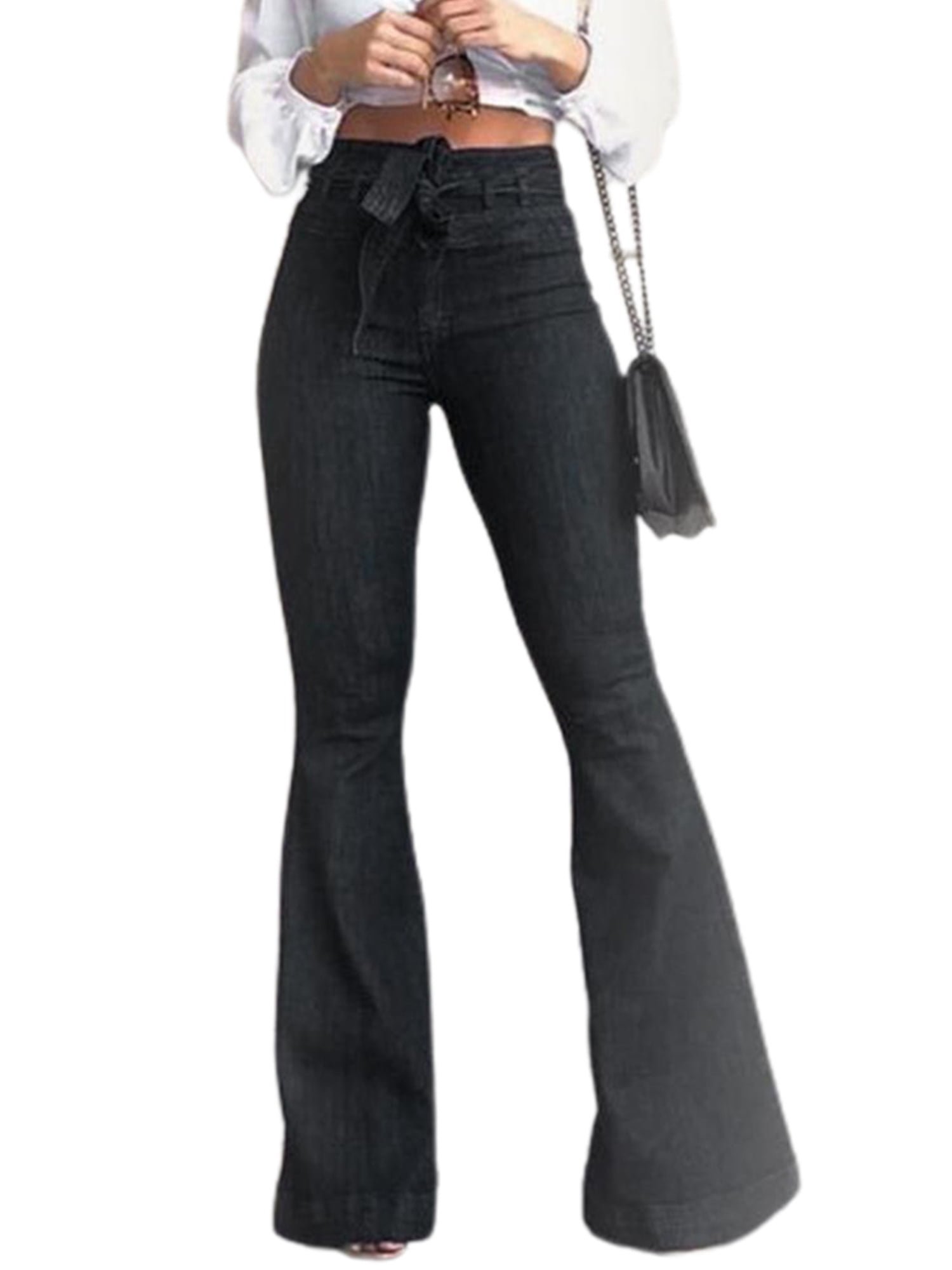 UPAIRC Womens Skinny Denim Pants Flared 