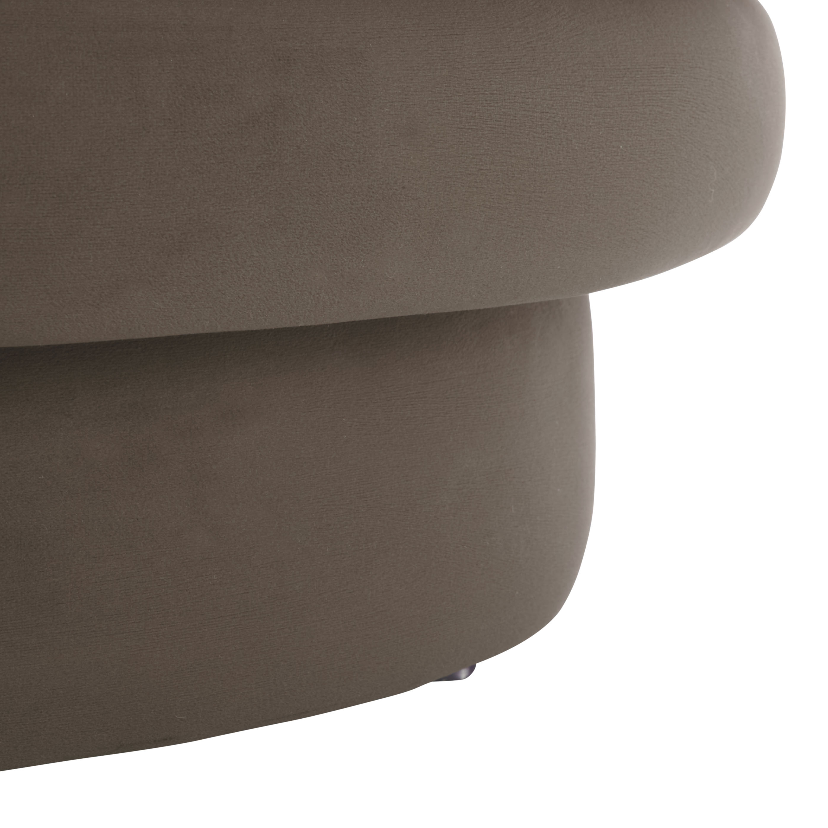 Safavieh Rohan Modern Round Ottoman, Chocolate