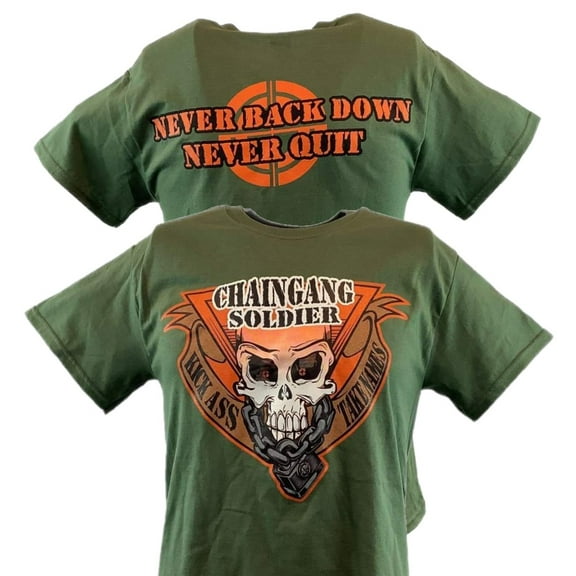 John Cena Chaingang Soldier Mens Olive Green T-shirt 3XL