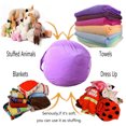 thumbnail image 5 of PYPESEEWY Clearance Home Storage Kids Stuffed Animal Plush Toy Storage Bean Bag Soft Pouch Stripe Fabric Chair, 5 of 5
