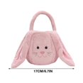 thumbnail image 3 of Small Easter Baskets, Adorable Plush Bunny Ear Handbag for Kids Soft Pink Rabbit Design Tote Bag with Cute Face and Long Ears, Easter Gifts That Both Boys and Girls Need (As Shown), 3 of 7