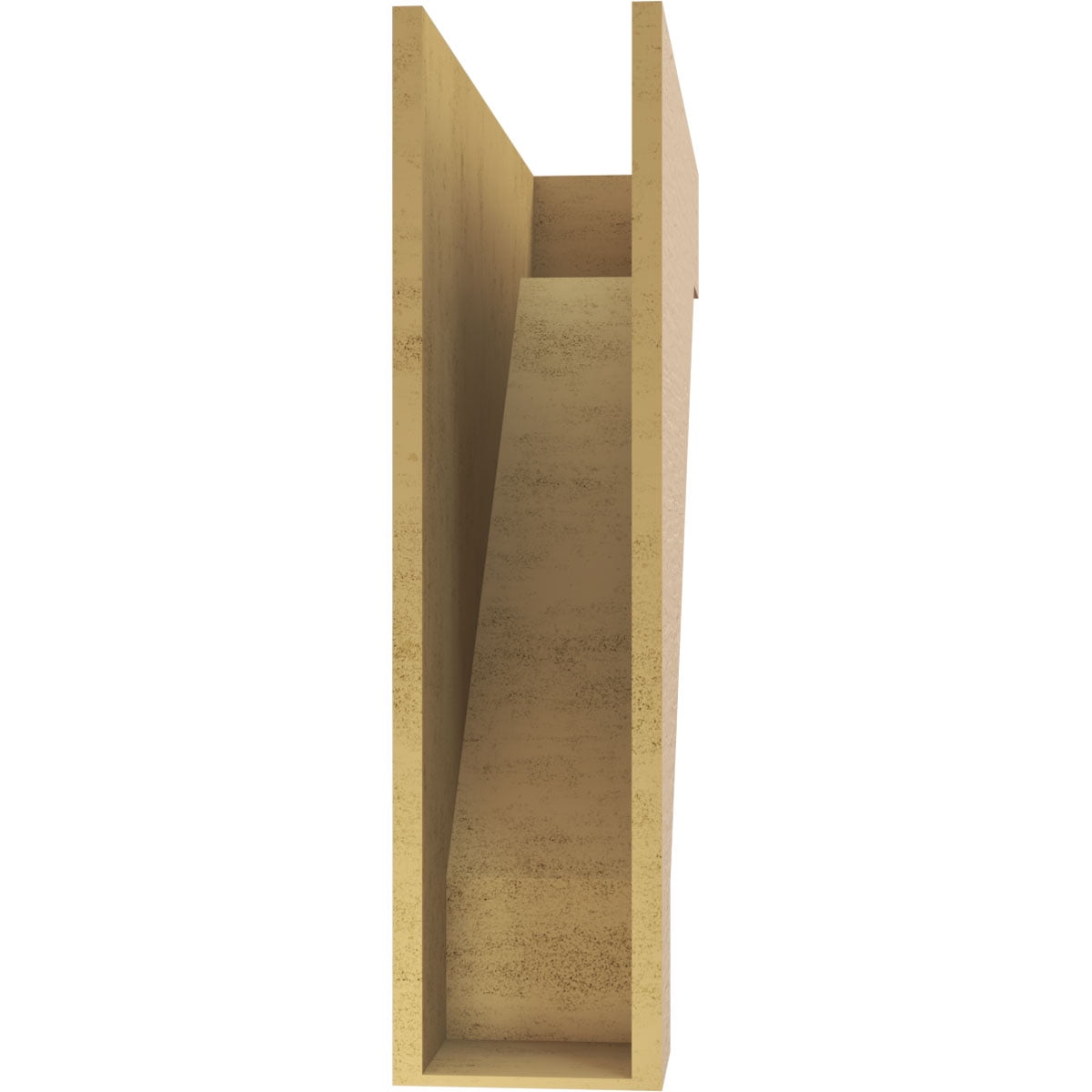 9"W x 36"D x 36"H Thin Burlington Rough Cedar Woodgrain TimberThane Corbel, Primed Tan