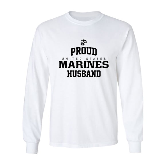 Proud Marines HUSBAND Adult Long Sleeve T-shirt