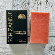 Schizandu Organics Clay Cleansing Bar Soap, Organic Herbal Skin Detox with French Pink Clay | 4 oz. | 100% Pure, Natural Luxury For Facial and Body Detoxification, Moisturizing, Nourishing Beauty Bar