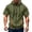 D1-Army Green899, variant on Puliio Men's Short Sleeve Full Zip Multi Pocket Hooded Lightweight Hooded Outdoor Dailywear Sweat Top