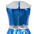 thumbnail image 5 of BRGZLK Girl Alien Costume AI Artificial Intelligence Cosplay Party Sleeveless Round NeckPerformance Costume Dress with Headband Blue 5-6 Years, 5 of 5