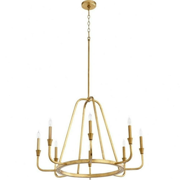 Swinfield Road 8 Light Chandelier in Traditional Style-23.5 inches Tall and 32 inches Wide-Gold Leaf Finish Bailey Street Home 183-Bel-4636832