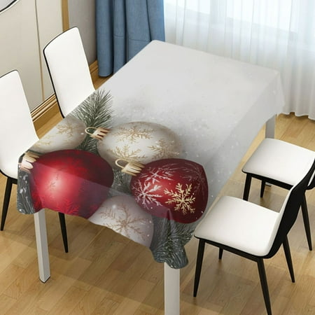 

ALAZA Christmas Balls Rectangle Tablecloth Tablecover Dinning Table Cloth 54 x54