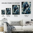 thumbnail image 4 of Woman Playing The Electric Guitar Acrylic Painting Female Blues Musician Splat Paint Portrait Music Large Wall Art Poster Print Thick Paper 18X24 Inch, 4 of 5