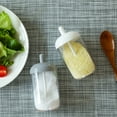 thumbnail image 4 of 2PCS Kitchen Sugar Bowl Salt Pot Pepper Storage Jar Seasoning Container Plastic Condiment Spice Holder with Cover and Spoon (White), 4 of 5