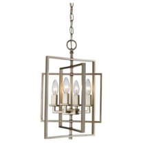 Trans Globe Lighting 10594 El Capitan 4 Light 14" Wide Taper Candle Chandelier - Silver