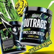 Nutrex Research OUTRAGE Lemon Lime High Intensity Pre Workout Powder 30 Servings